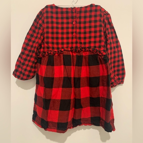 Gap black and red checkered long sleeve dress. Size 3. - Picture 2 of 4